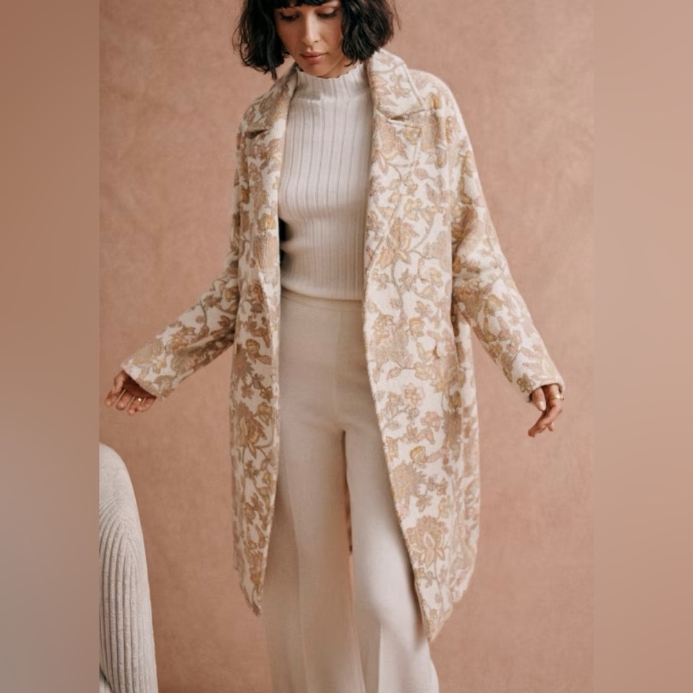 NWOT Sezane Jim Coat Imprimé Jardin Céleste - Size 36/4